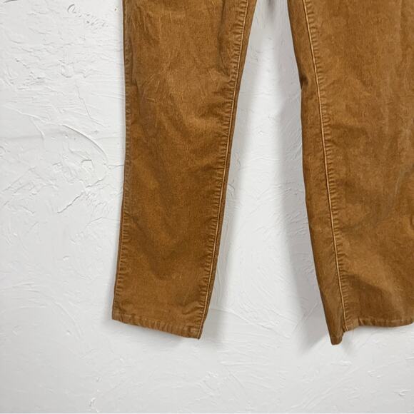 Talbots Tan Corduroy Straight Leg Pants Womens 6 Preppy Fall Academia High Rise - Picture 3 of 8